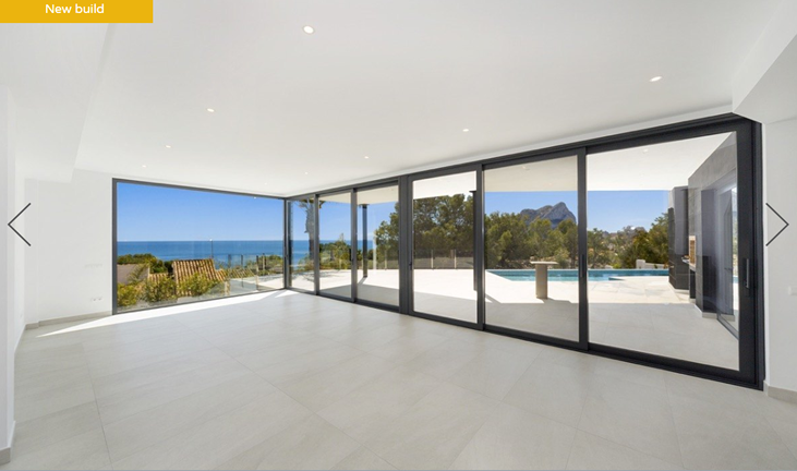 Modern luxury villa newly built with sea views in Les Bassetes Calpe